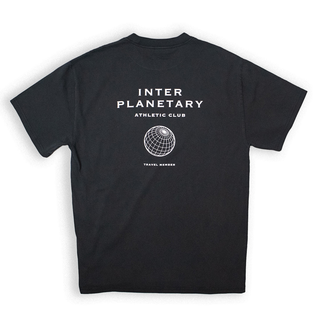 Interplanetary Athletic Club -  Heavy Faded Black Tee